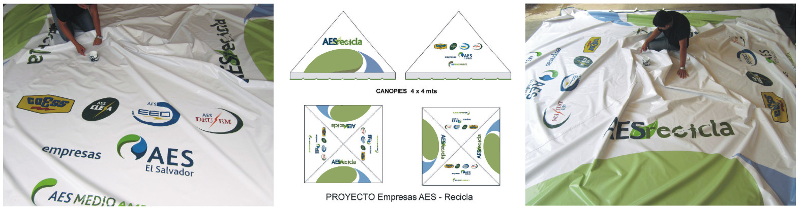Impresiones en todo el cuerpo del canopy
